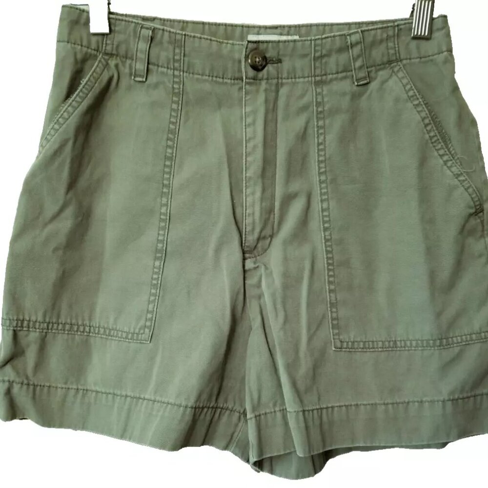 Gap Cotton Green Casual Hike Travel Outdoor Pocket Cargo Shorts Women Size 6